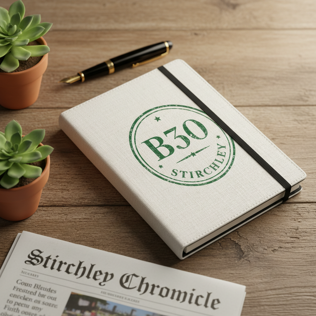 Stirchley - Notepad - Vintage Stamp Design