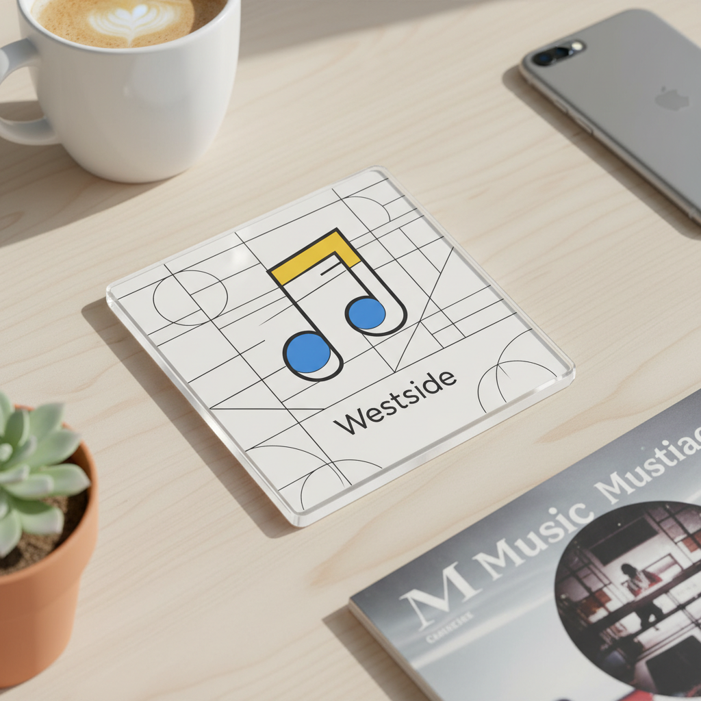 Westside - Coaster - Geometric Lines - Music Note