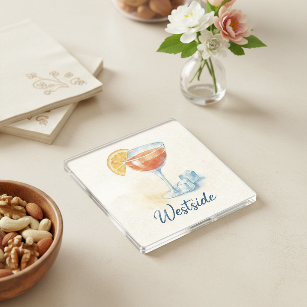 Westside - Coaster - Soft Watercolours - Cocktail Glass