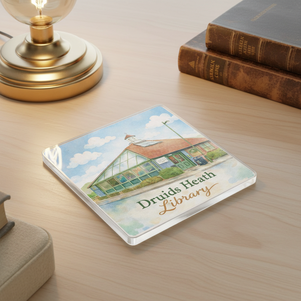Druids Heath - Coaster - Soft Watercolours - Druids Heath Library