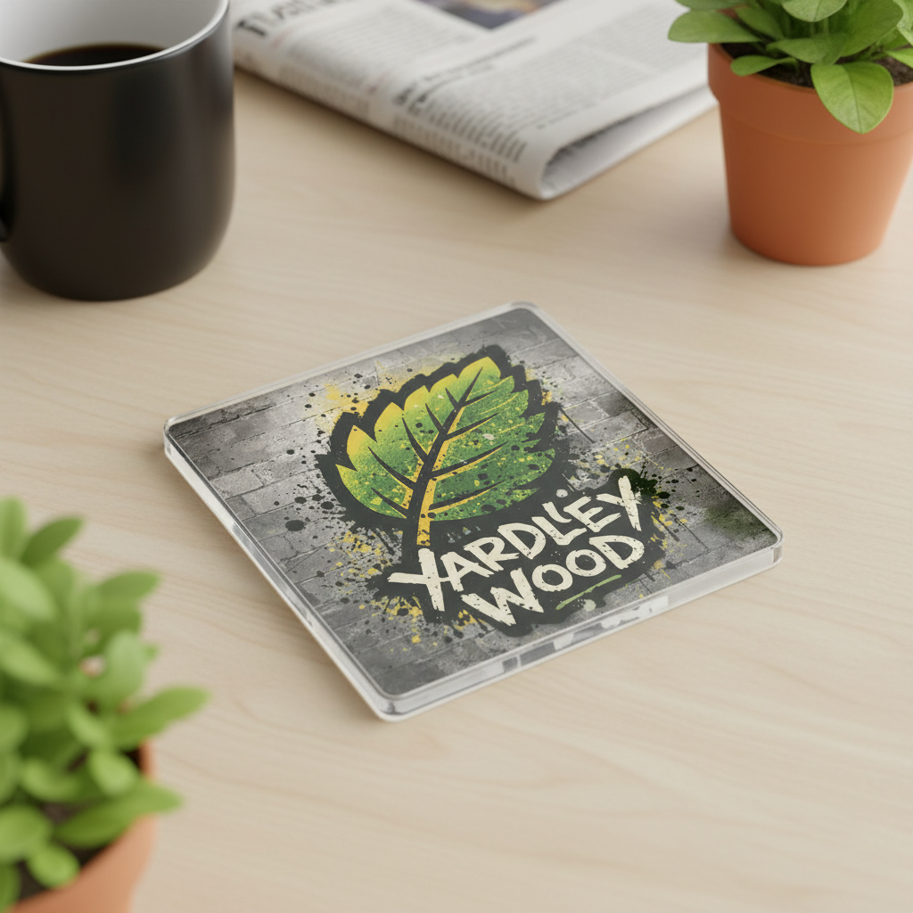 Yardley Wood - Coaster - Urban Street Art - Leaf