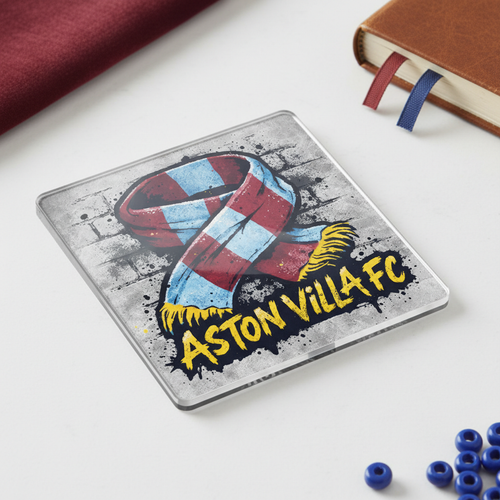 Aston Villa FC Acrylic Coaster Gift - Urban Villa Vibe Design for Football Fans, Unique Home Decor Accessory