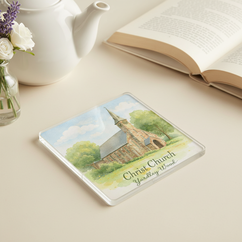 Yardley Wood - Coaster - Soft Watercolours - Christ Church