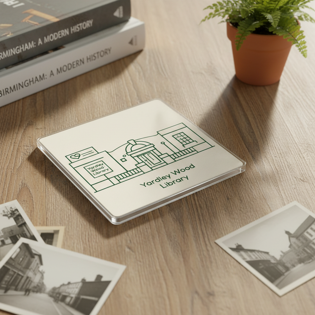 Yardley Wood - Coaster - Geometric Lines - Yardley Wood Library