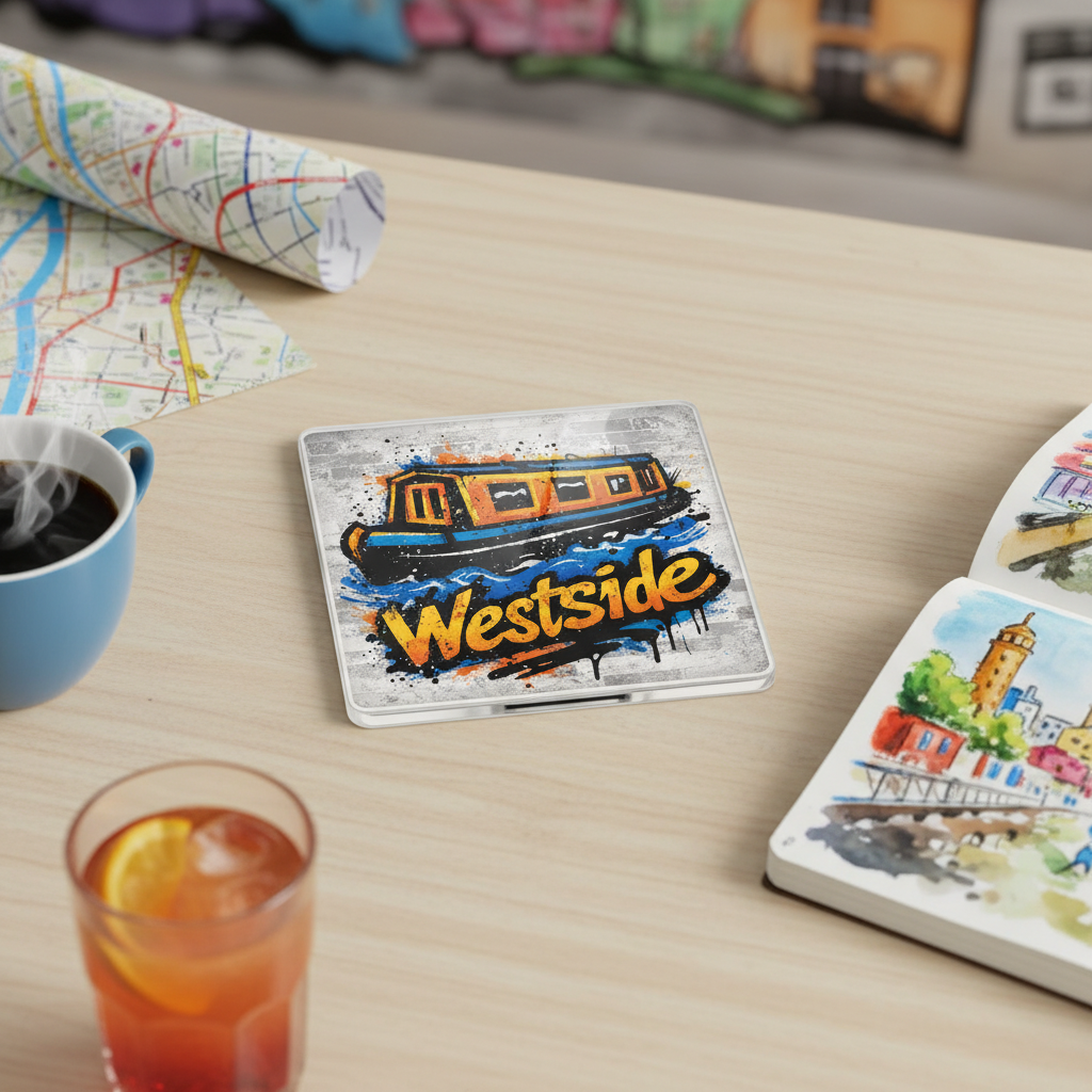 Westside - Coaster - Urban Street Art - Canal Boat