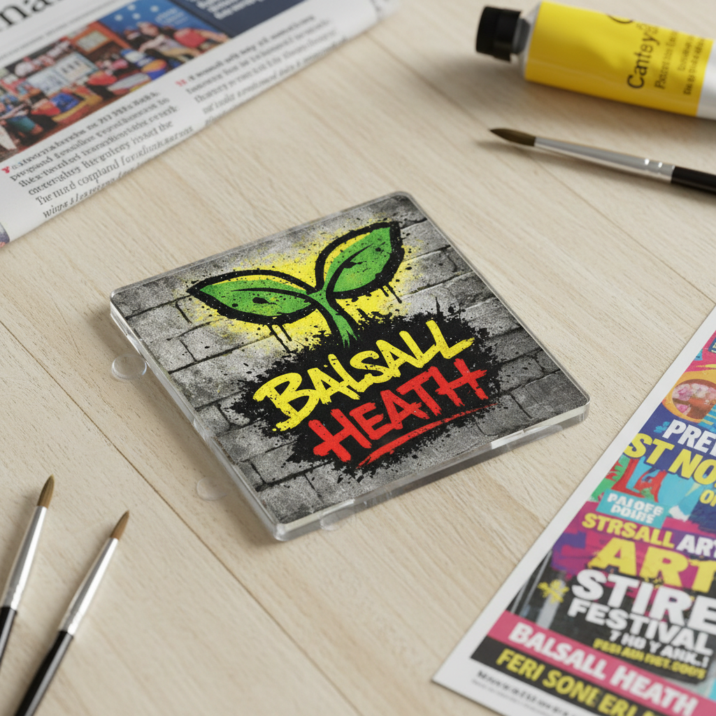 Balsall Heath - Coaster - Urban Street Art - Leaf