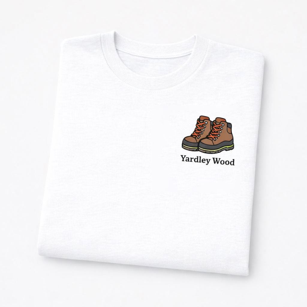 Yardley Wood - T-Shirt - Minimal Cool Design - Hiking Boots
