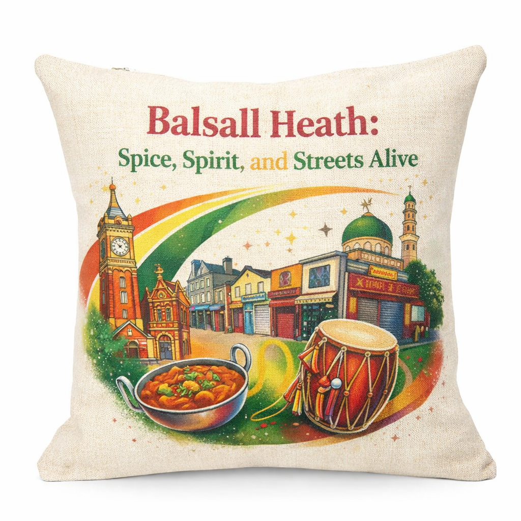 Balsall Heath - Cushion - Vibrant Civic Blend Design