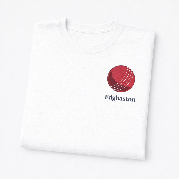 Edgbaston - T-Shirt - Bold Indie Design - Cricket Ball