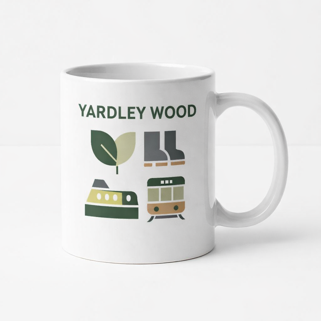 Yardley Wood - Mug - Geometric Grid Design