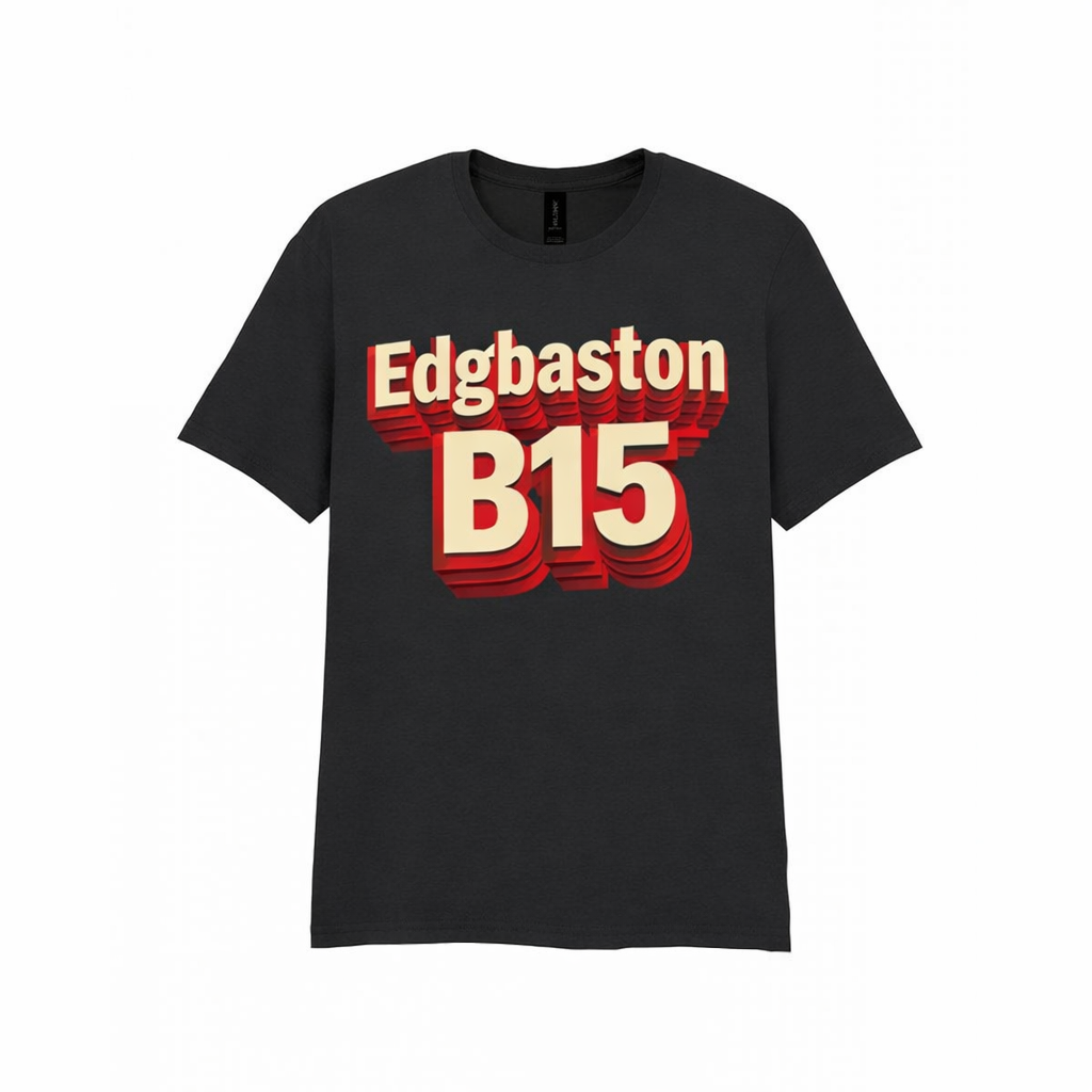 Edgbaston - T-Shirt - Bold 3D Type Design