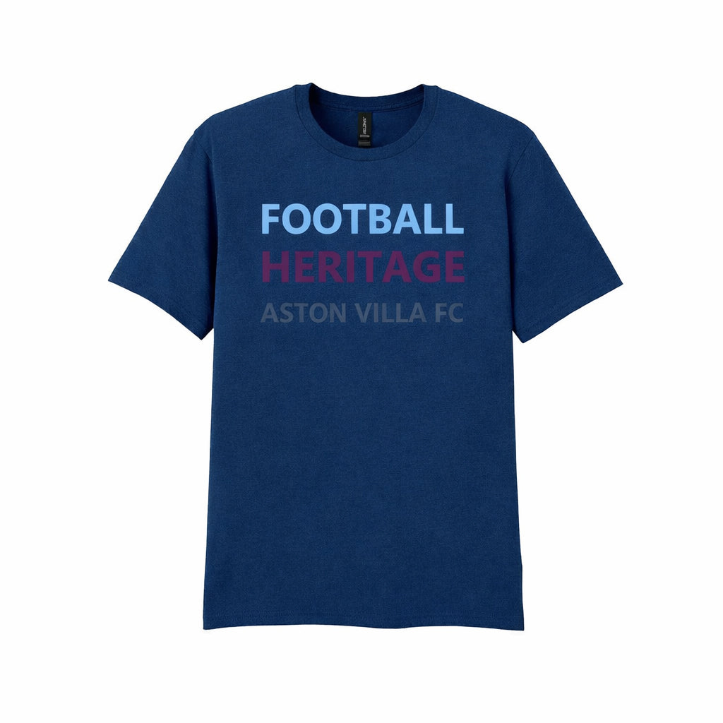 Aston Villa FC Cotton T-Shirt Gift - Heritage Spirit Football Fan Apparel with Bold Minimalist Design