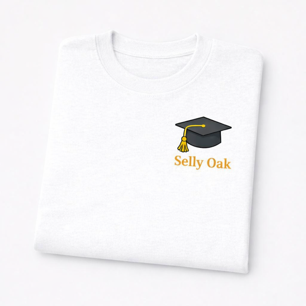 Selly Oak - T-Shirt - Minimal Cool Design - Graduation Cap