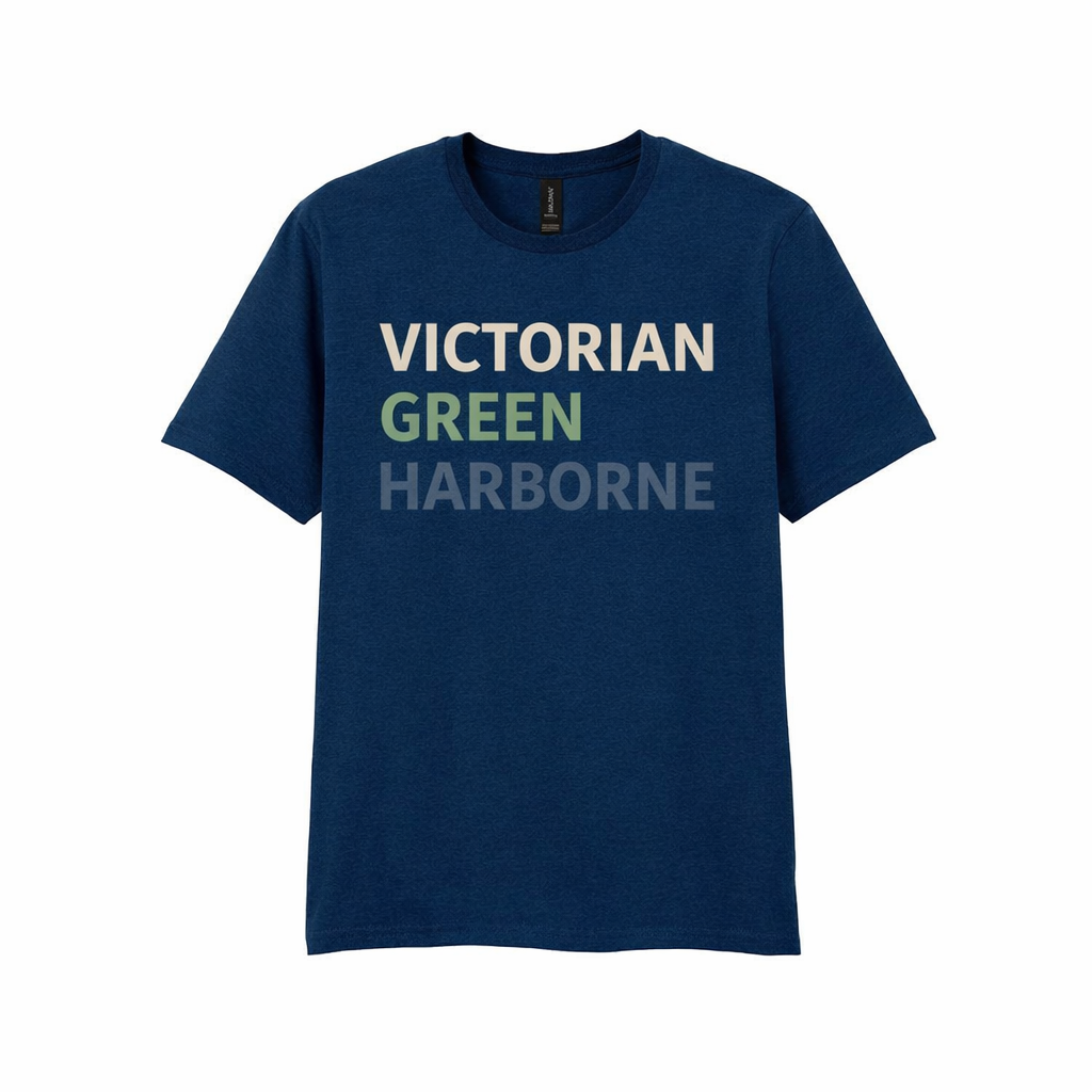 Harborne - T-Shirt - Minimal Type Stack Design