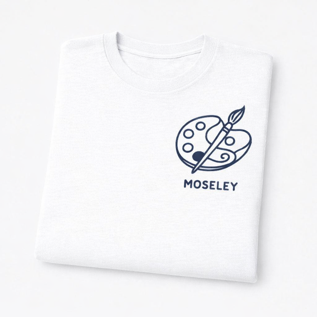 Moseley - T-Shirt - Minimal Line Icon Design - Artist's Palette