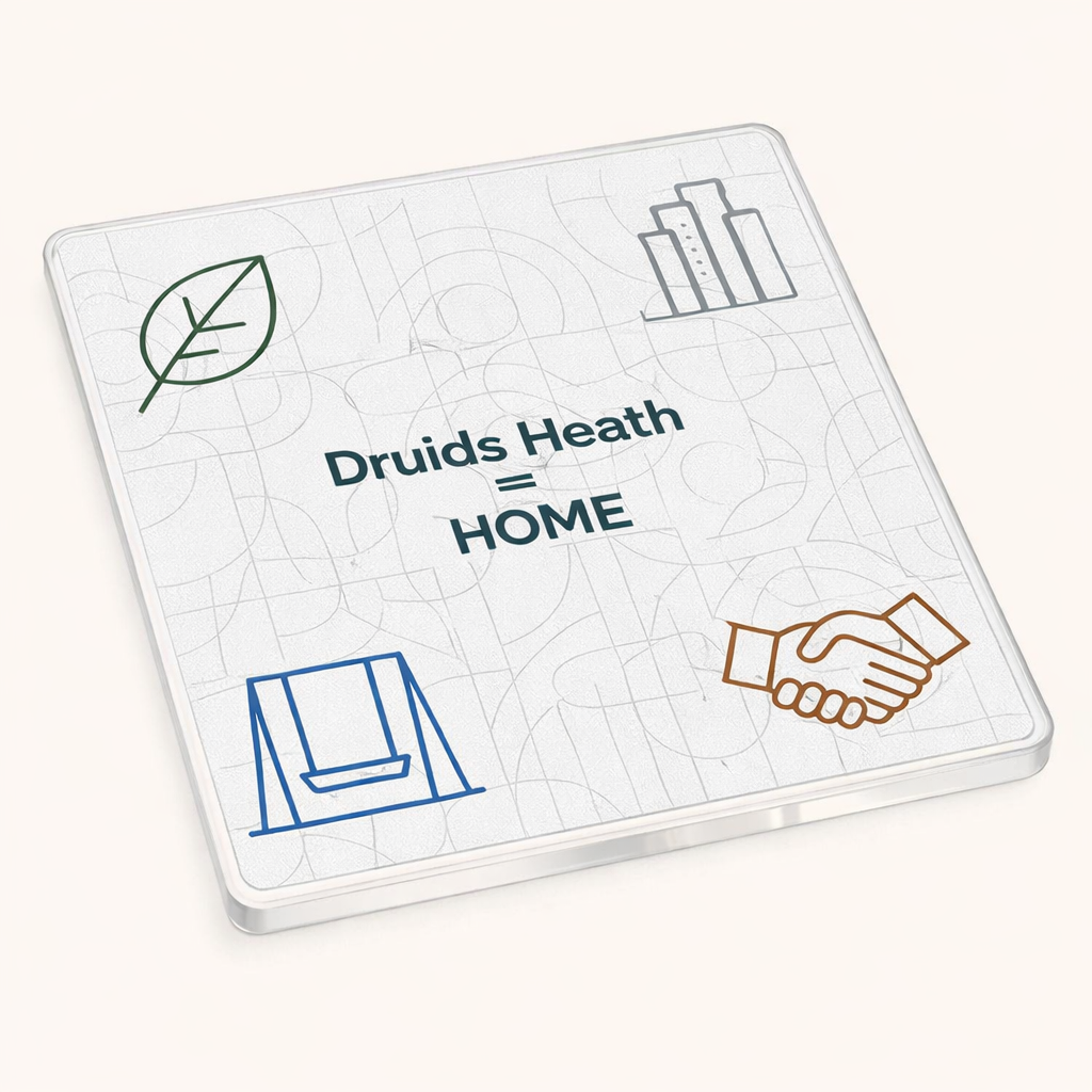 Druids Heath - Coaster - Geometric Lines - Local Icons