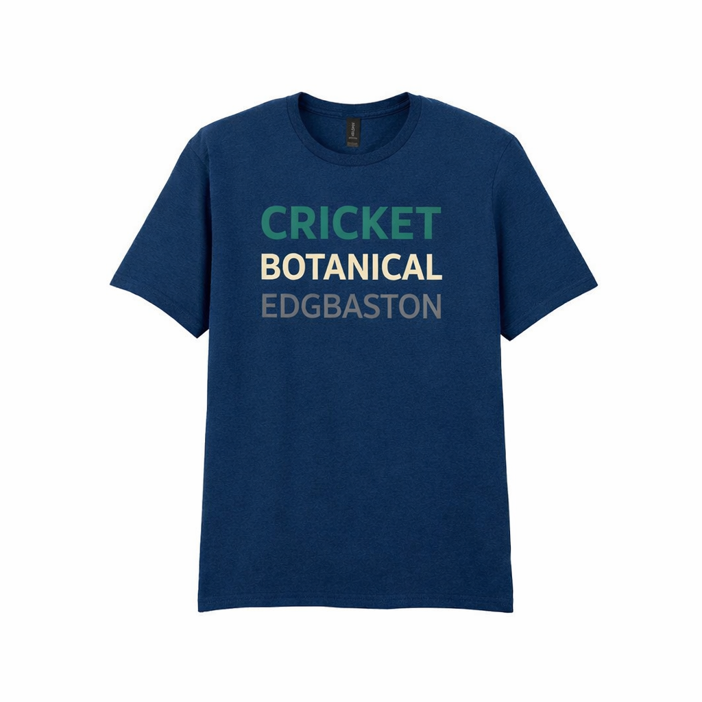 Edgbaston - T-Shirt - Minimal Type Stack Design
