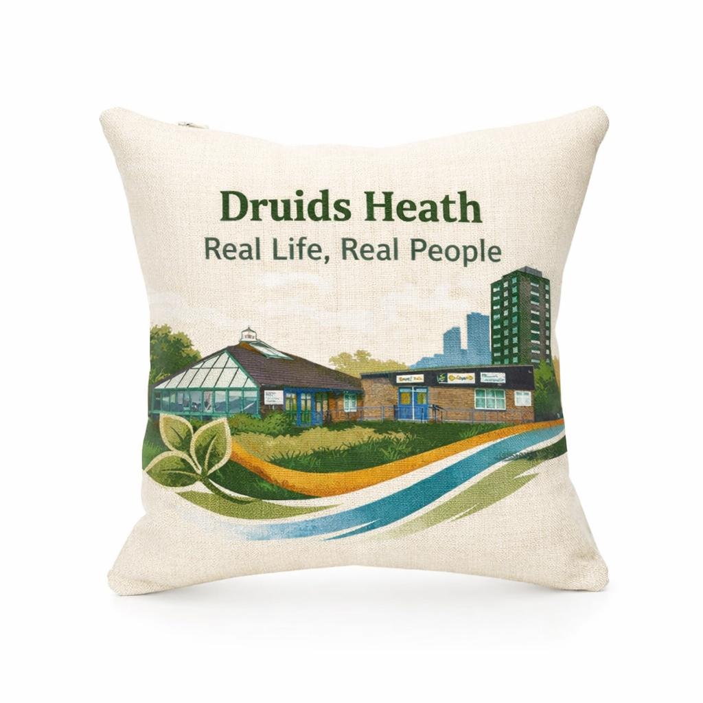Druids Heath - Cushion - Vibrant Civic Blend Design