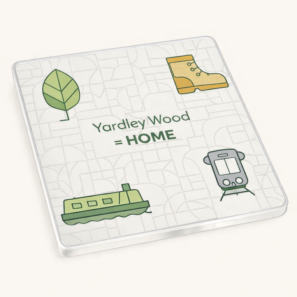 Yardley Wood - Coaster - Geometric Lines - Local Icons