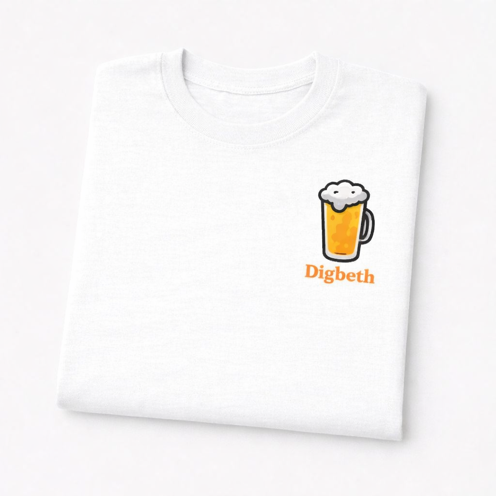 Digbeth - T-Shirt - Minimal Cool Design - Beer Glass