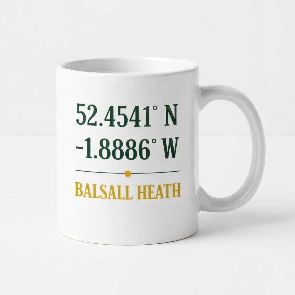 Balsall Heath - Mug - Minimalist Coordinates Design