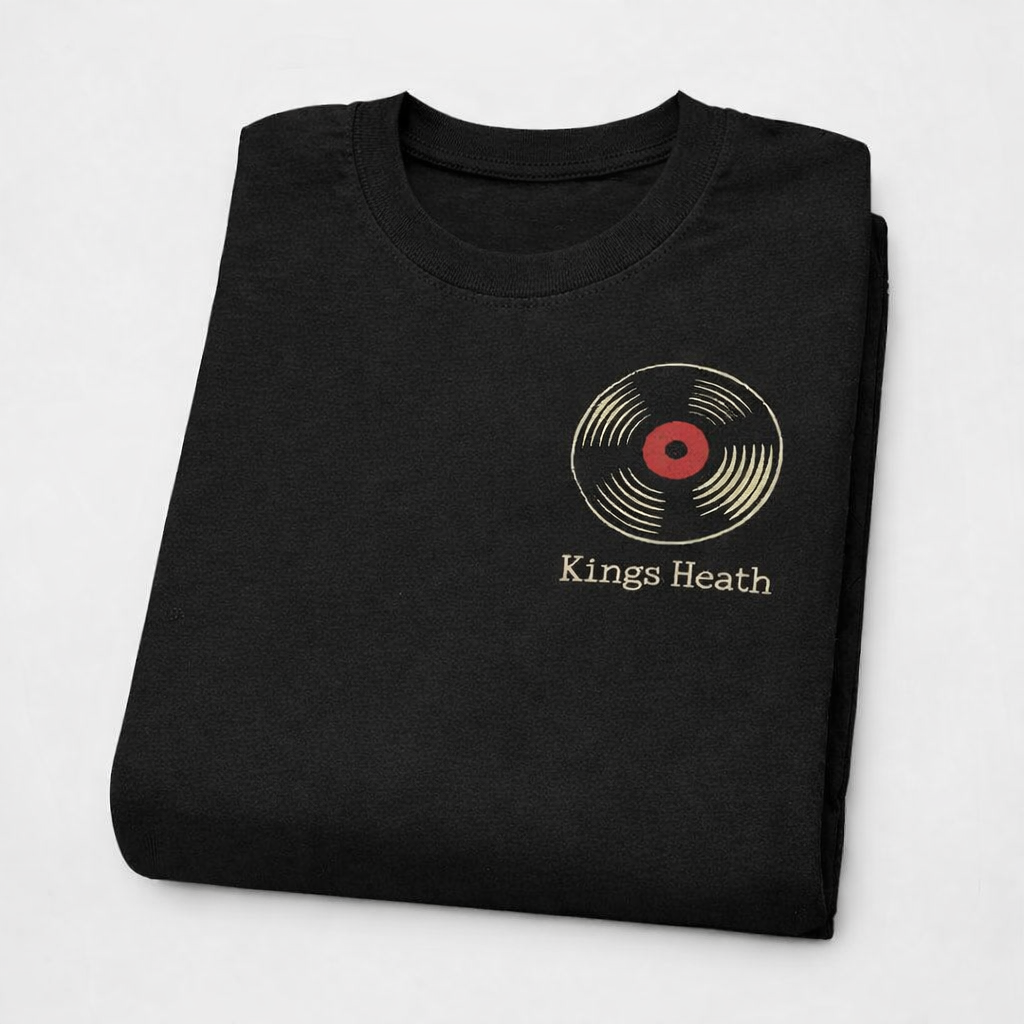 Kings Heath - T-Shirt - Minimal Cool Design - Vinyl Record