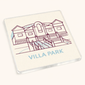 Villa Park Acrylic Coaster Gift - Unique Football Supporter Present for Aston Villa Fans, 9.5cm x 9.5cm Stylish Home Accessory