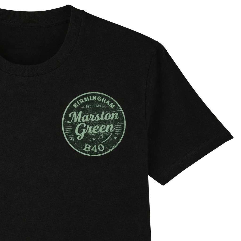 Marston Green - T-Shirt - B40 Vintage Stamp Design