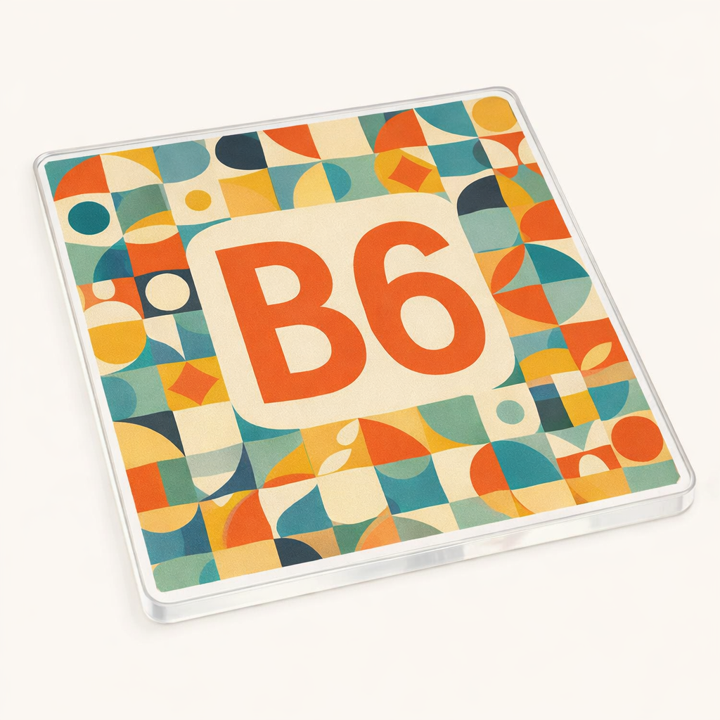 Acrylic Coaster Gift - Vibrant Villa B6 Design for Aston Football Fans - Unique Table Accessory