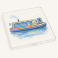 Westside - Coaster - Soft Watercolours - Canal Boat