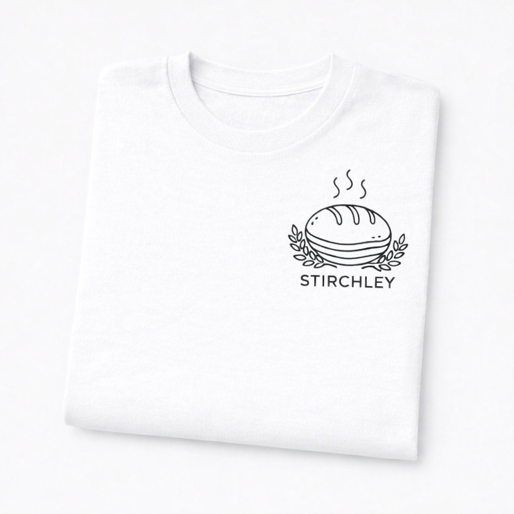 Stirchley - T-Shirt - Minimal Line Icon Design - Loaf of Bread