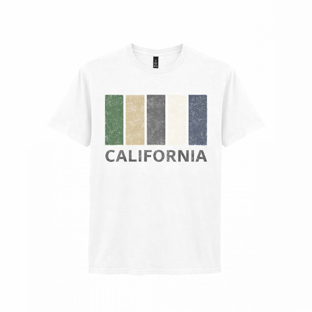 California - T-Shirt - Colour Block Design