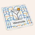 Westside - Coaster - Geometric Lines - Cocktail Glass
