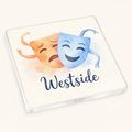 Westside - Coaster - Soft Watercolours - Theatre Masks