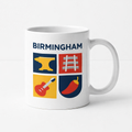 Birmingham - Mug - Geometric Grid Design City Icons