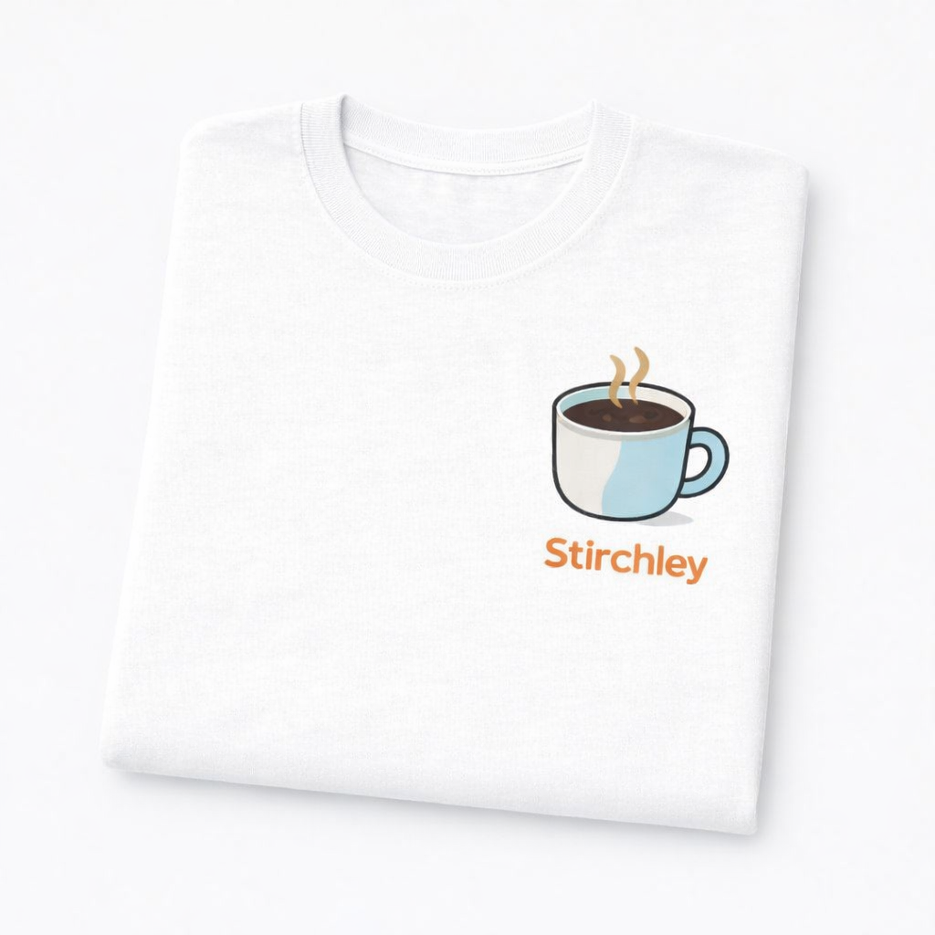 Stirchley - T-Shirt - Minimal Cool Design - Coffee Cup