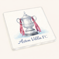 Aston Villa Acrylic Coaster Gift - Trophy Triumph Design for Football Fans and Collectors