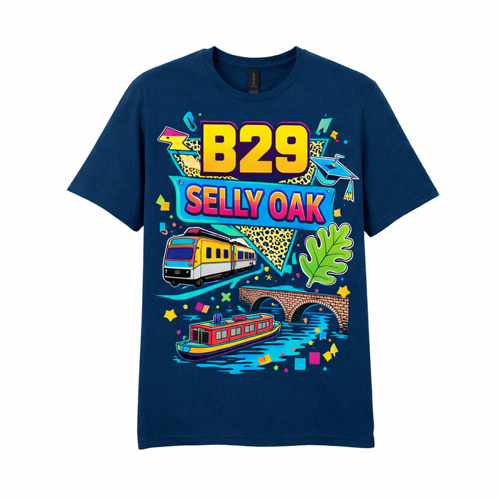 Selly Oak - T-Shirt - Playful Neon Vibe Design
