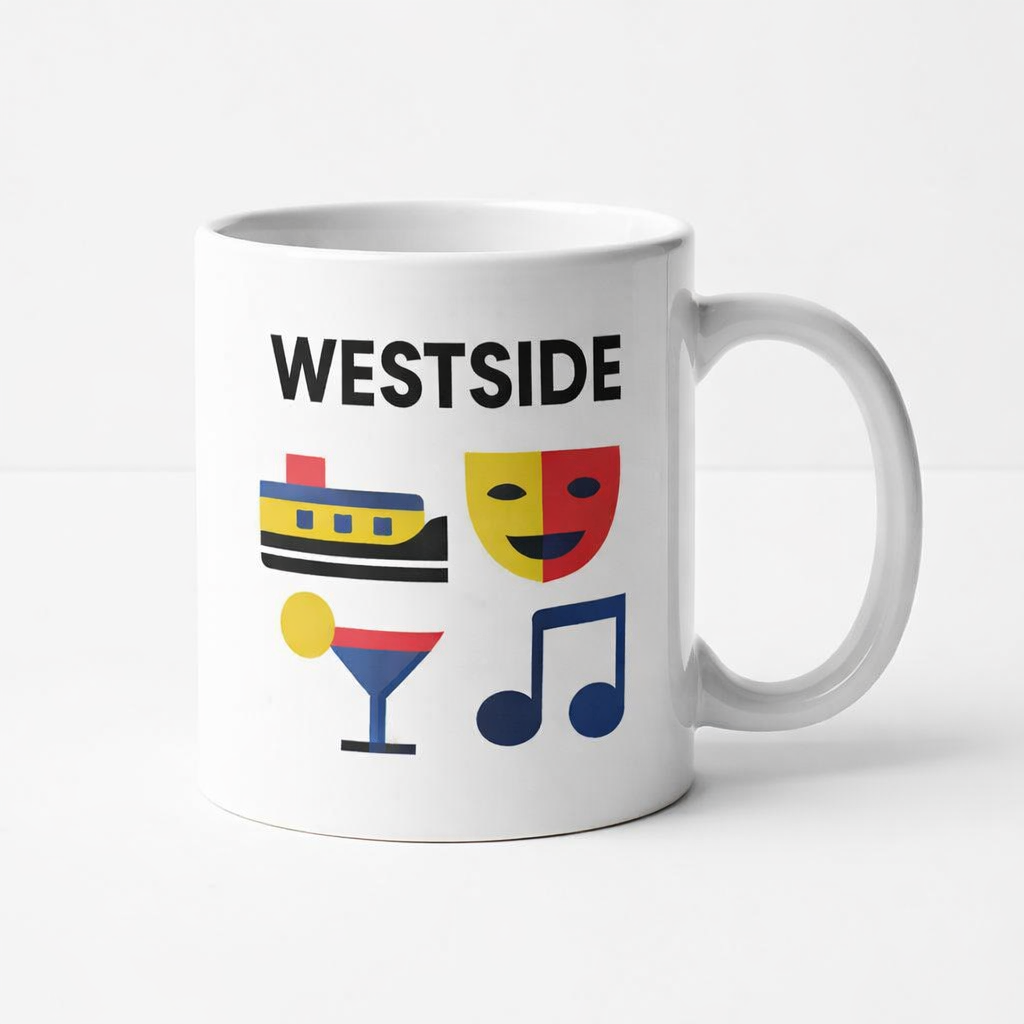 Westside - Mug - Geometric Grid Design