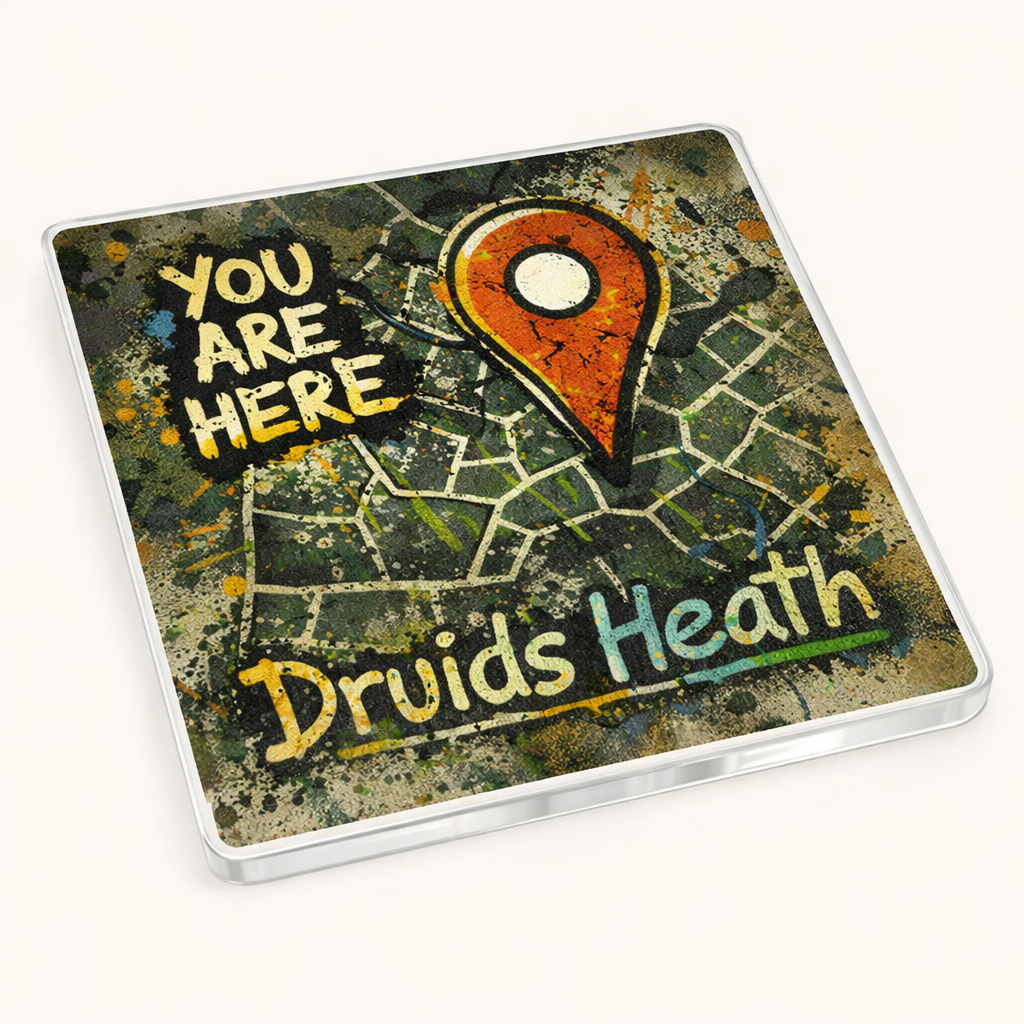 Druids Heath - Coaster - Urban Street Art - Location Pin