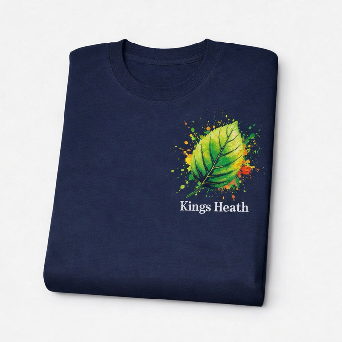 Kings Heath - T-Shirt - Colour Splash Design - Leaf