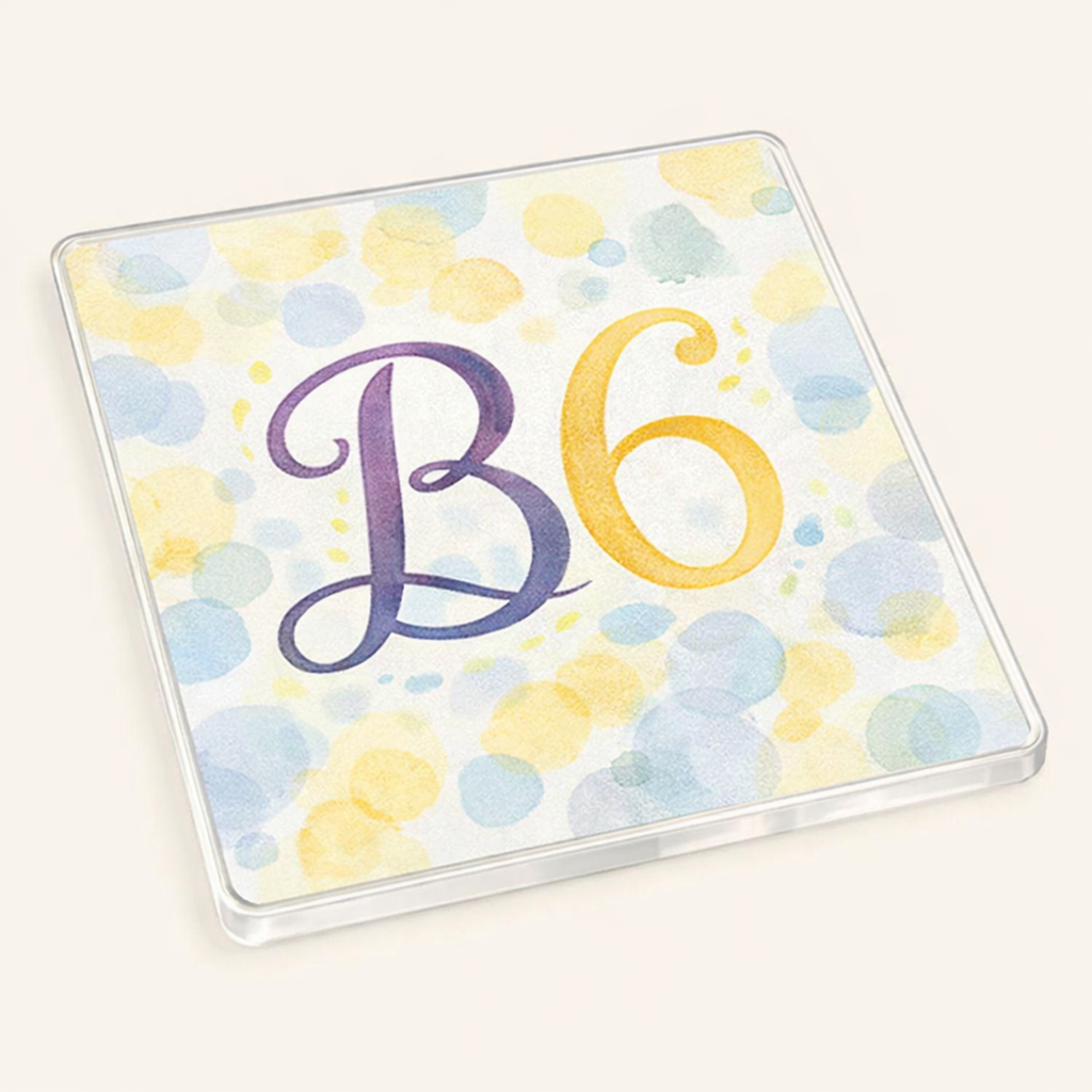 Aston Villa Supporter Acrylic Coaster Gift - Unique Watercolour B6 Splash Design Home Decor