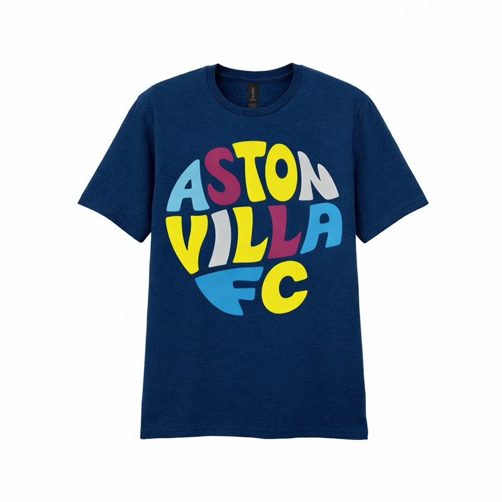 Aston Villa Football Fan T-Shirt Gift - Vibrant Villa Vibe with Colourful Design for Sports Enthusiasts