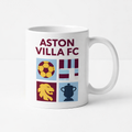 Aston Villa Ceramic Mug Gift - 11oz White Coffee Cup for Football Fans with Vibrant Club Colours Design