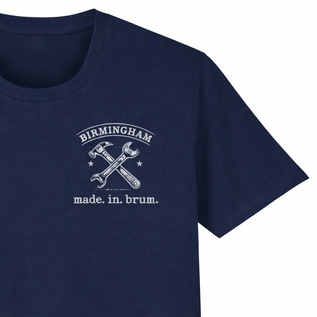 Birmingham - T-Shirt - Made in Brum Tools Badge Industrial Heritage Design