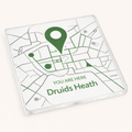 Druids Heath - Coaster - Geometric Lines - Location Pin