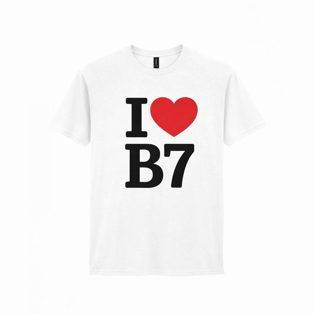 B7 - T-Shirt - I Heart B7 Design - Nechells | Vauxhall | Ashted | Duddeston