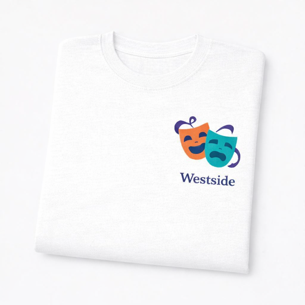 Westside - T-Shirt - Minimal Cool Design - Theatre Masks