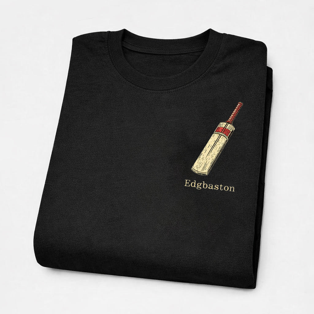 Edgbaston - T-Shirt - Minimal Cool Design - Cricket Bat