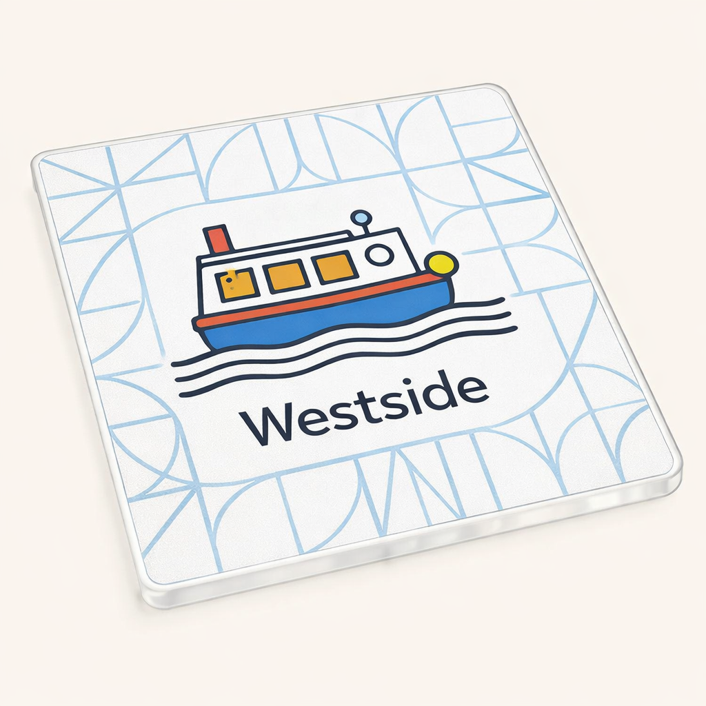 Westside - Coaster - Geometric Lines - Canal Boat